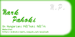 mark pahoki business card